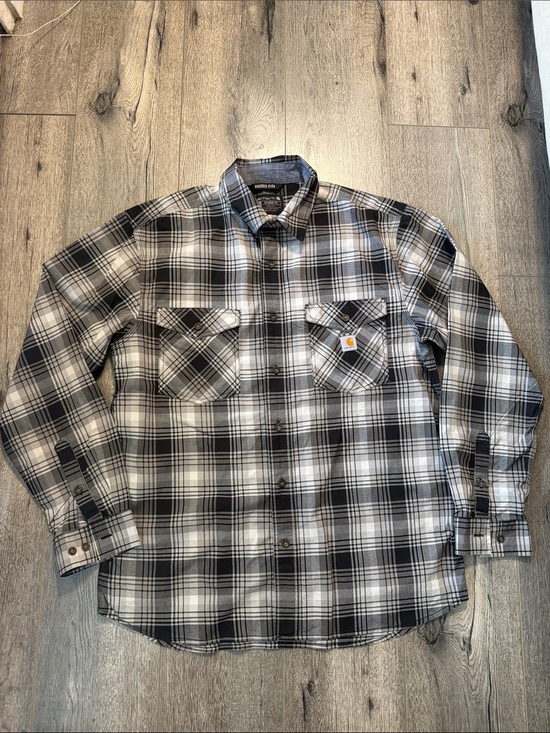 Carhartt Other - Carhartt Black and White Plaid Button-Down Work Shirt